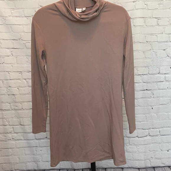 BP. Turtleneck A-Line Dress in Tan Antle - Picture 2 of 4